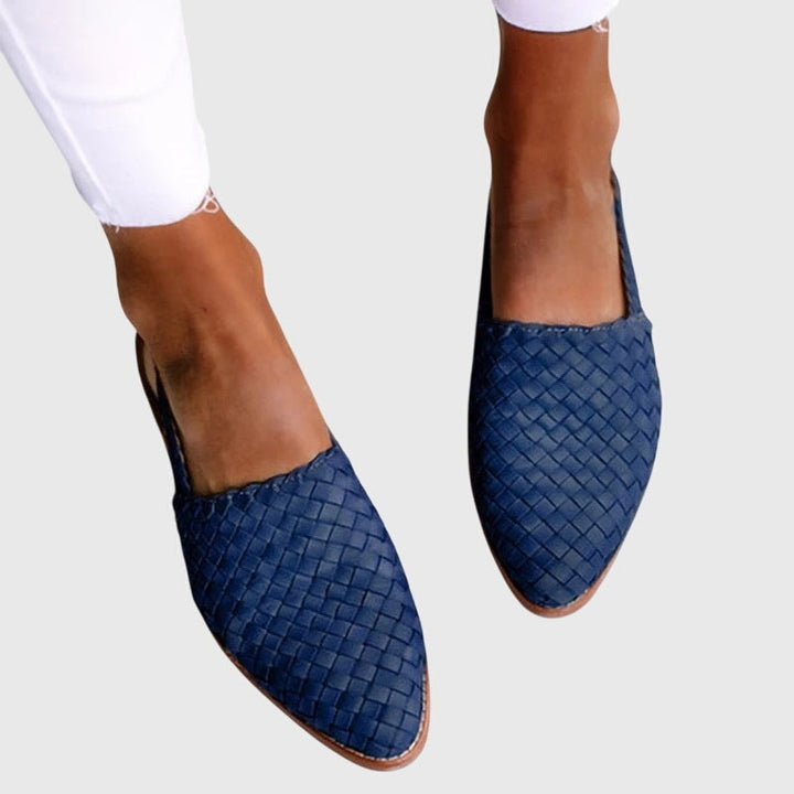 Hanna | Buty Oxford Damskie Plecionka Skórzane