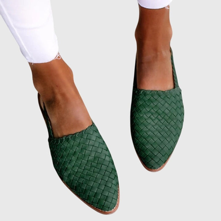 Hanna | Buty Oxford Damskie Plecionka Skórzane