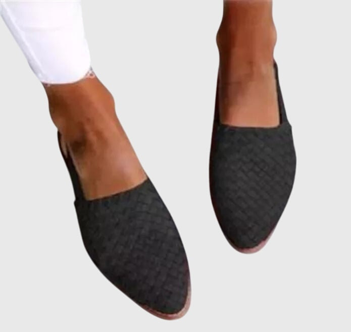 Hanna | Buty Oxford Damskie Plecionka Skórzane