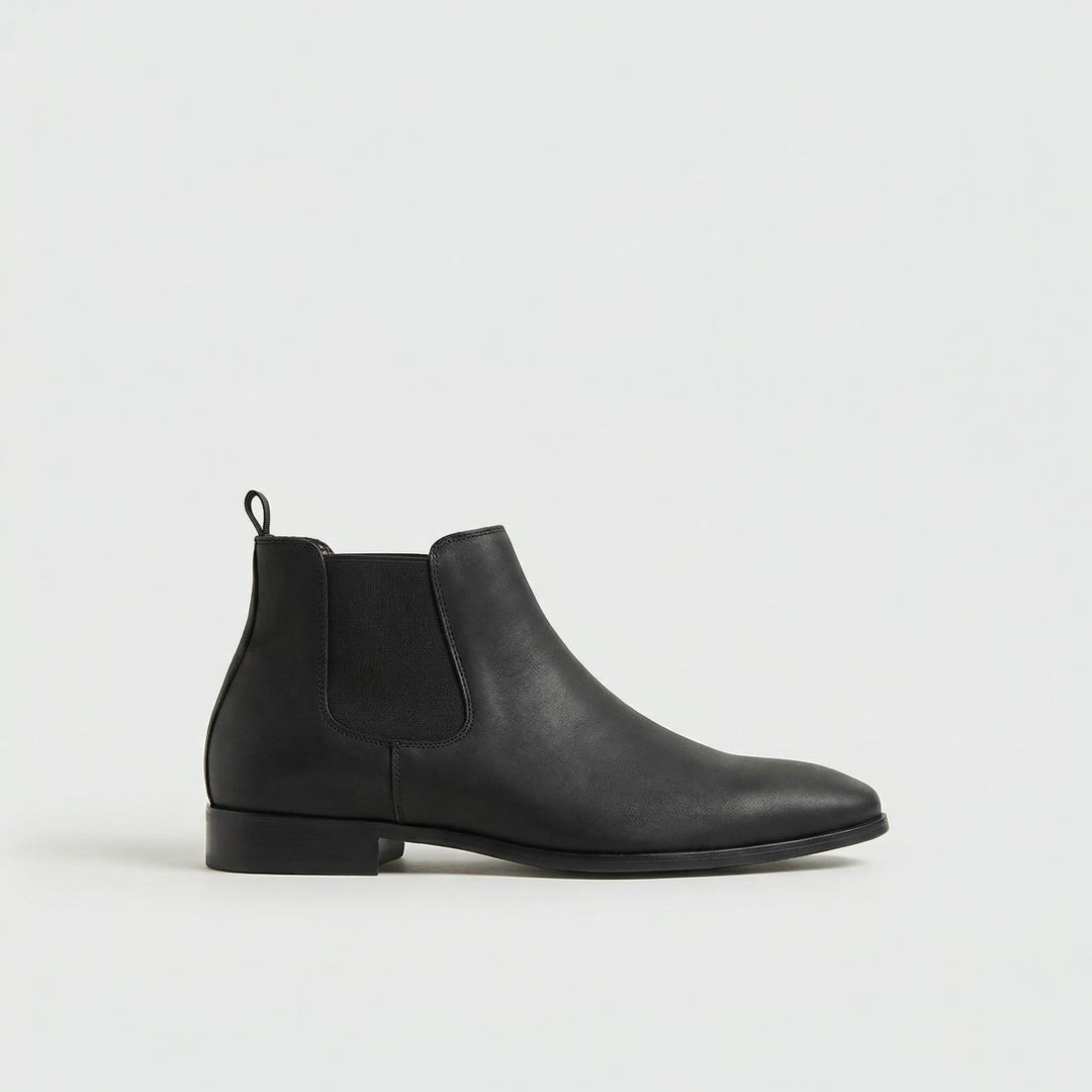 Hubert | Chelsea Boots Skórzane Męskie Botki Płaskie