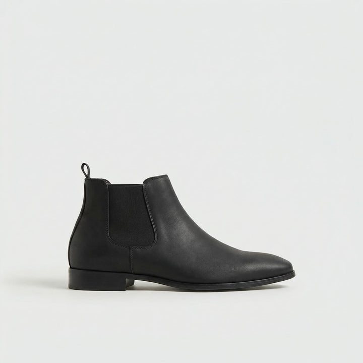 Hubert | Chelsea Boots Skórzane Męskie Botki Płaskie