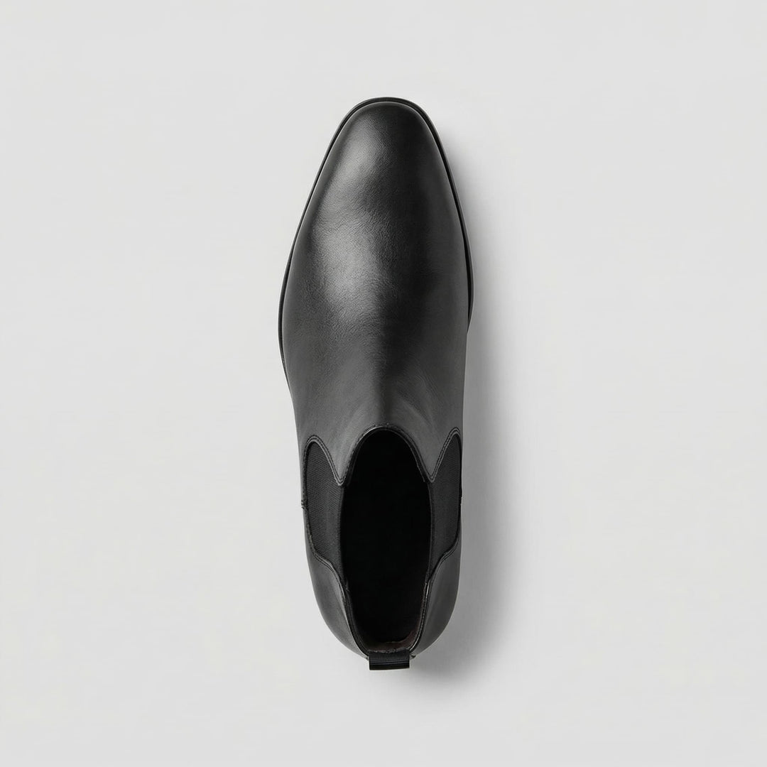 Hubert | Chelsea Boots Skórzane Męskie Botki Płaskie