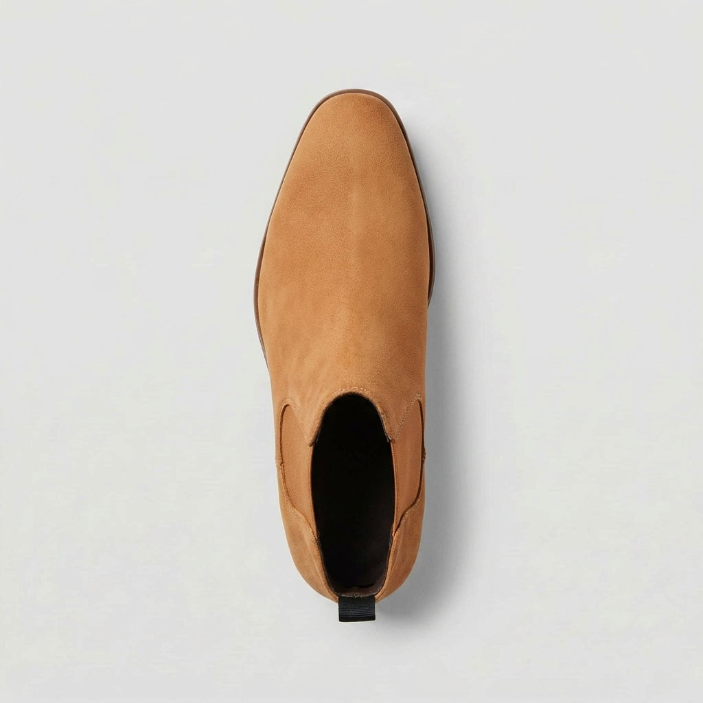 Hubert | Chelsea Boots Skórzane Męskie Botki Płaskie