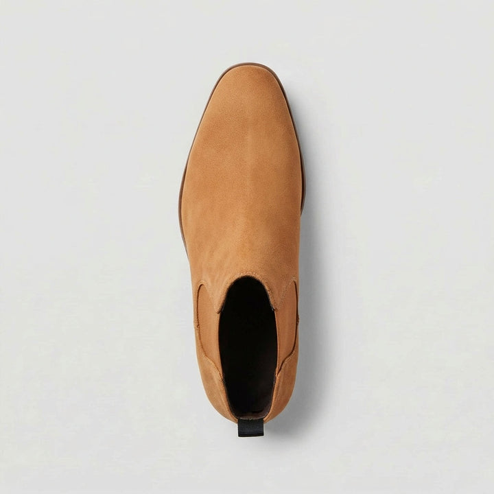 Hubert | Chelsea Boots Skórzane Męskie Botki Płaskie