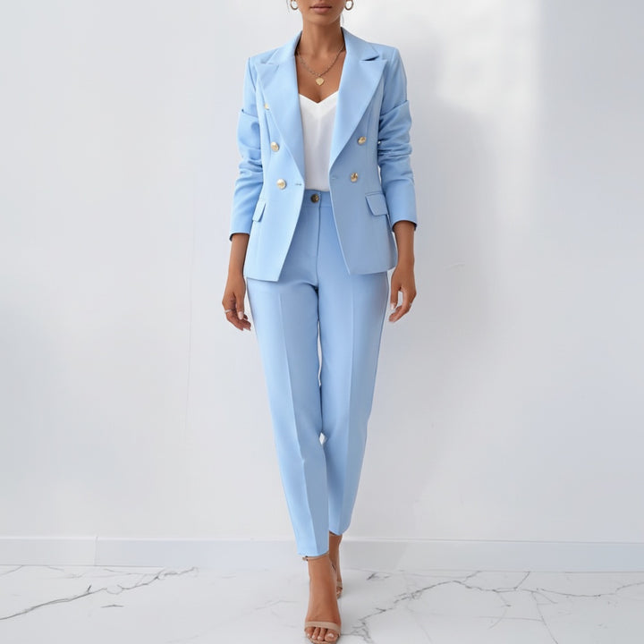 Izabela | Komplet Damski Żakiet i Spodnie Slim Fit Elegancki