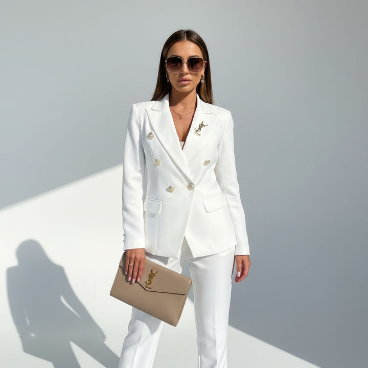 Izabela | Komplet Damski Żakiet i Spodnie Slim Fit Elegancki
