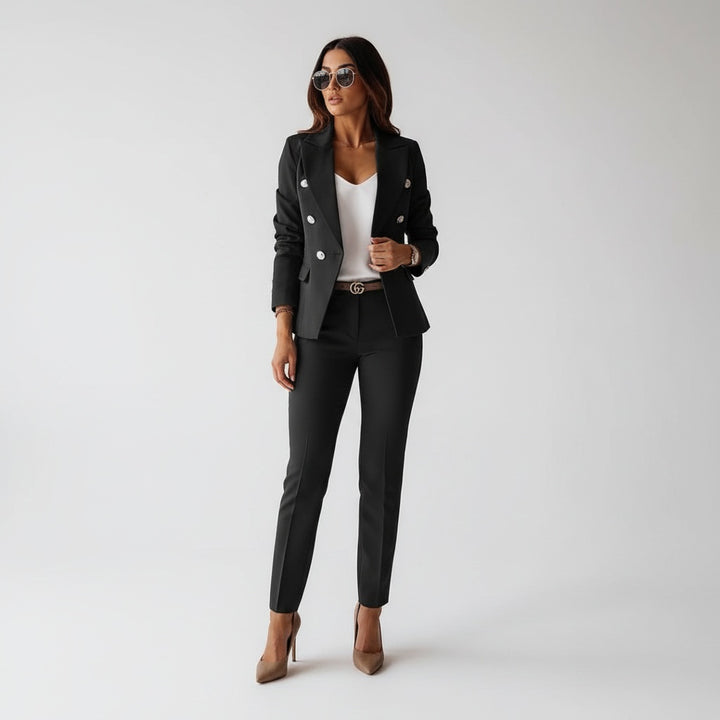 Izabela | Komplet Damski Żakiet i Spodnie Slim Fit Elegancki