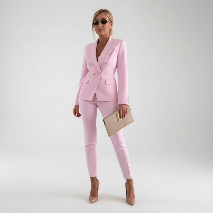 Izabela | Komplet Damski Żakiet i Spodnie Slim Fit Elegancki
