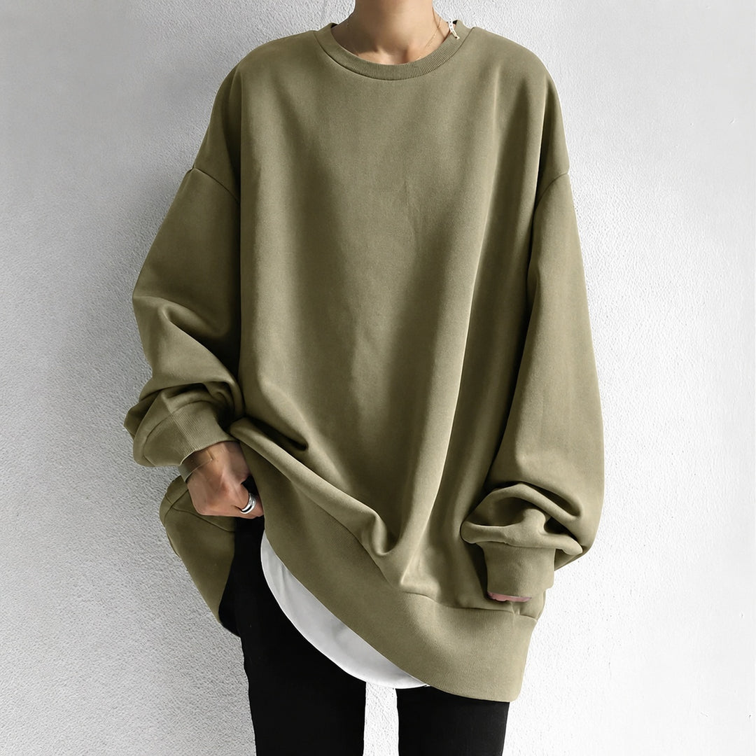 Izabela | Sweter Oversize Damski z Okrągłym Dekoltem