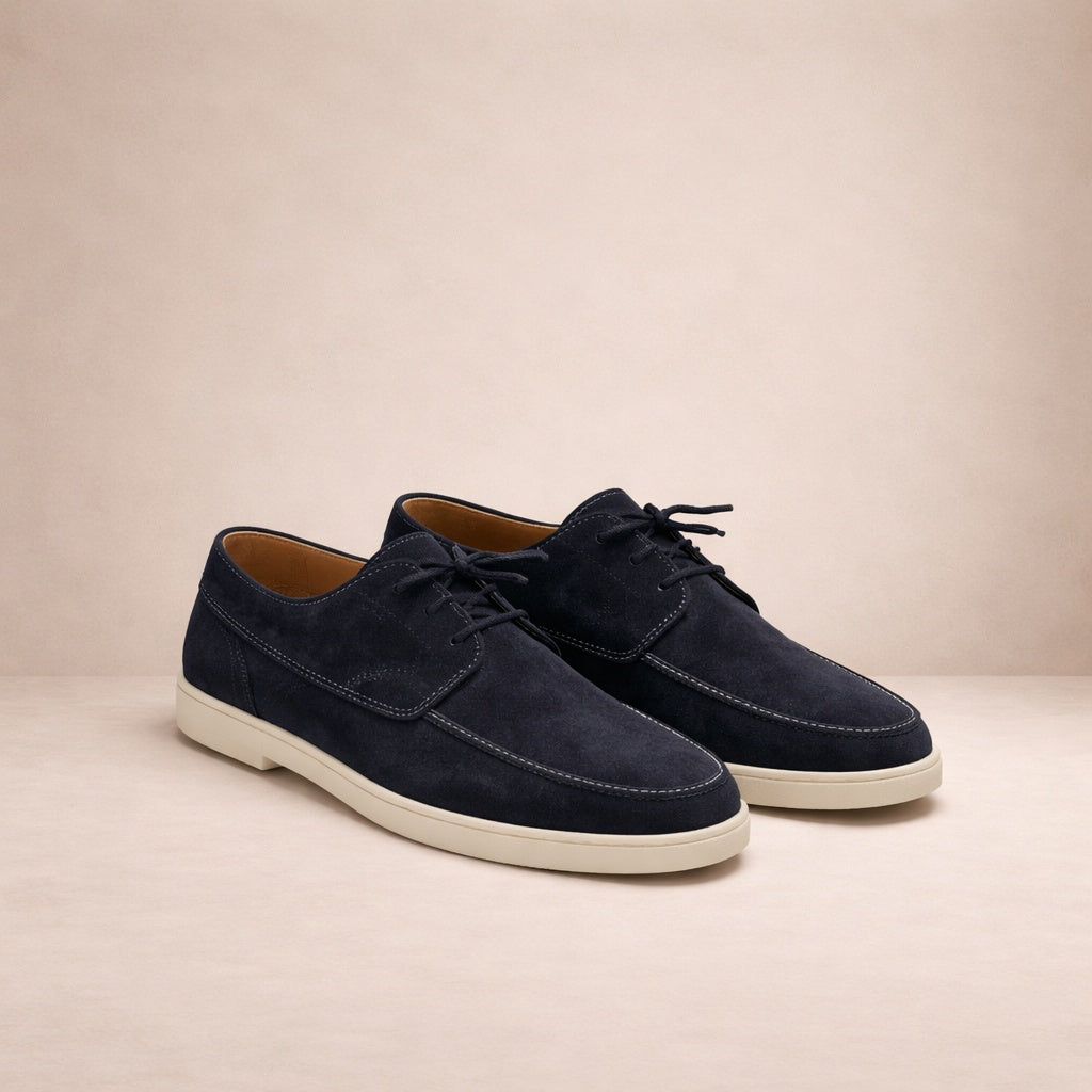 Jakub | Buty Oxford Zamszowe Męskie Sznurowane