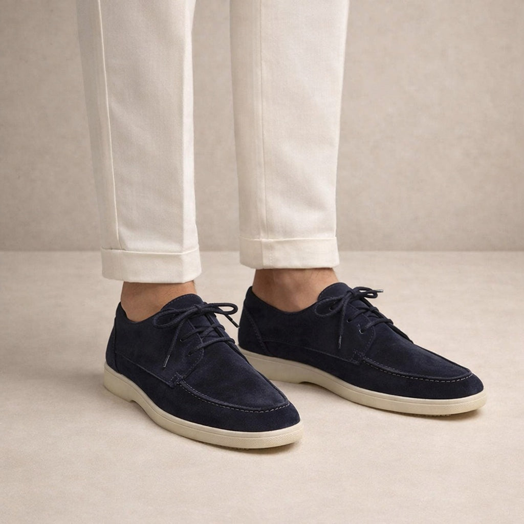 Jakub | Buty Oxford Zamszowe Męskie Sznurowane