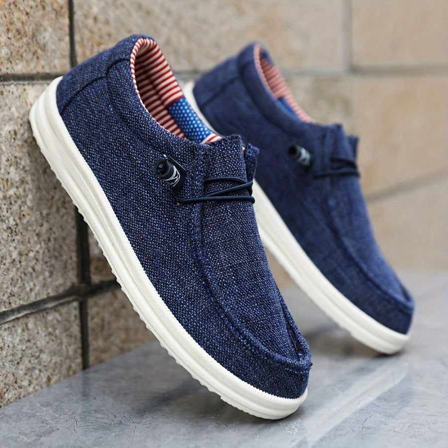 Kacper | Buty Męski Płócienne z Elastycznym Sznurowaniem Casual