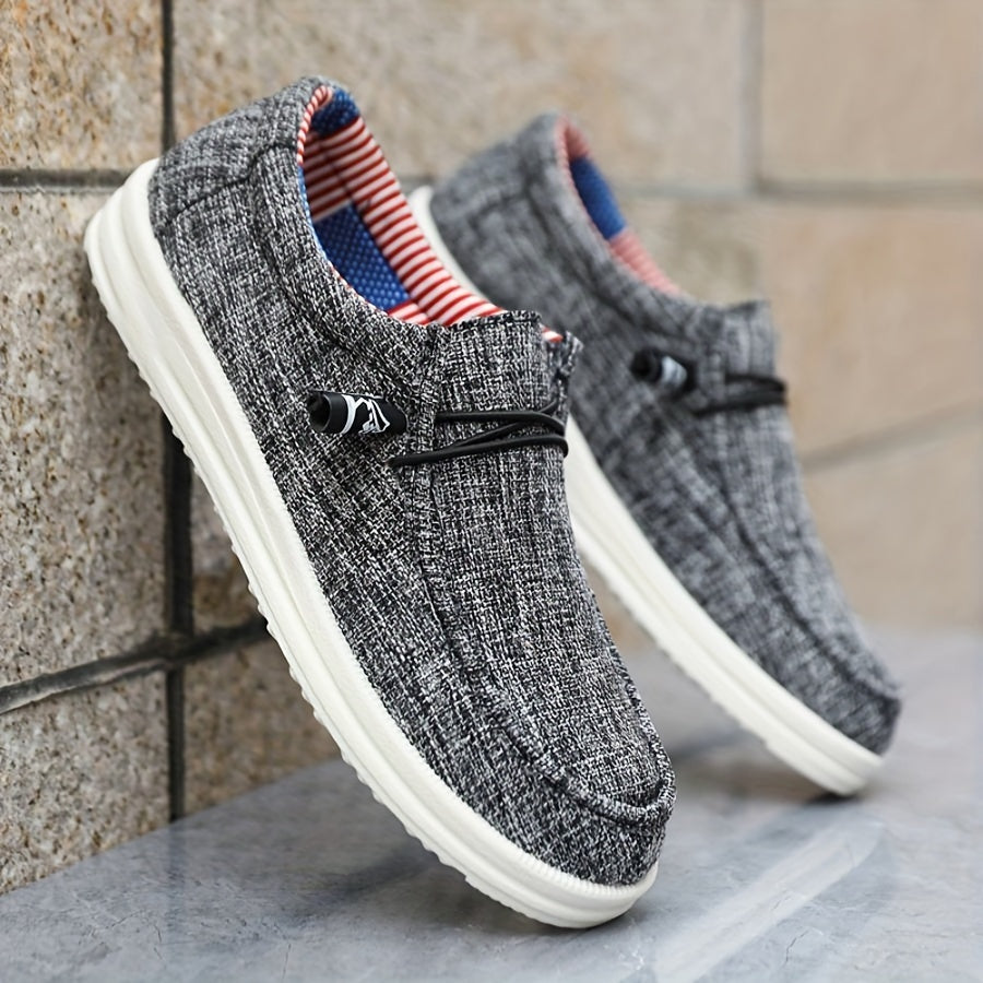 Kacper | Buty Męski Płócienne z Elastycznym Sznurowaniem Casual