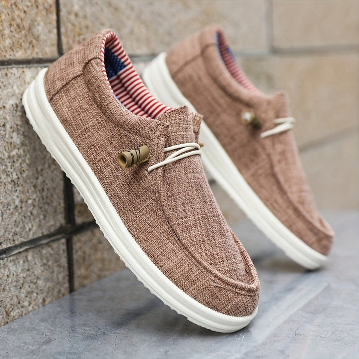 Kacper | Buty Męski Płócienne z Elastycznym Sznurowaniem Casual