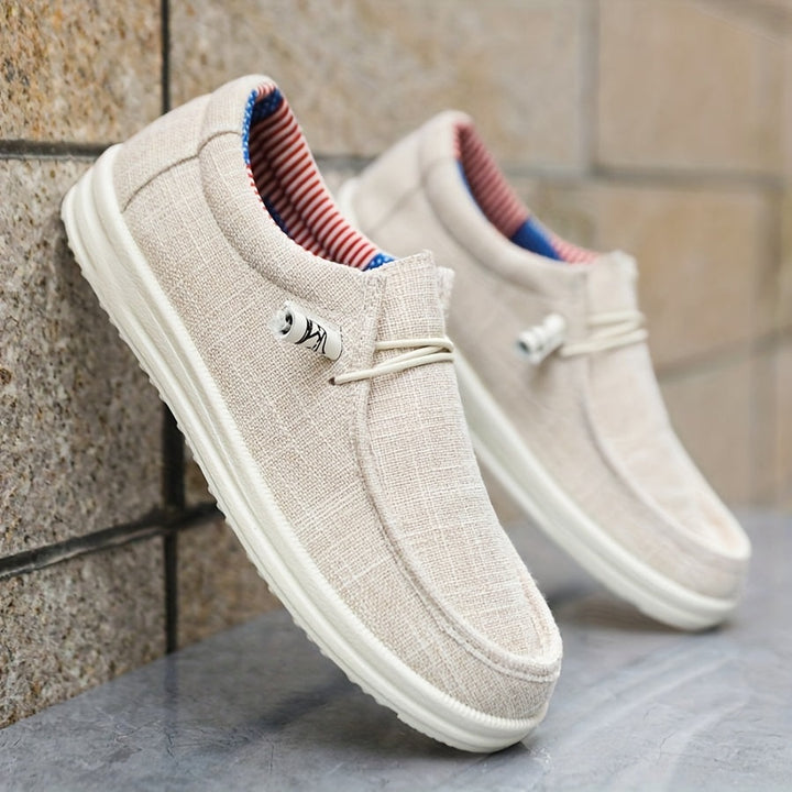 Kacper | Buty Męski Płócienne z Elastycznym Sznurowaniem Casual