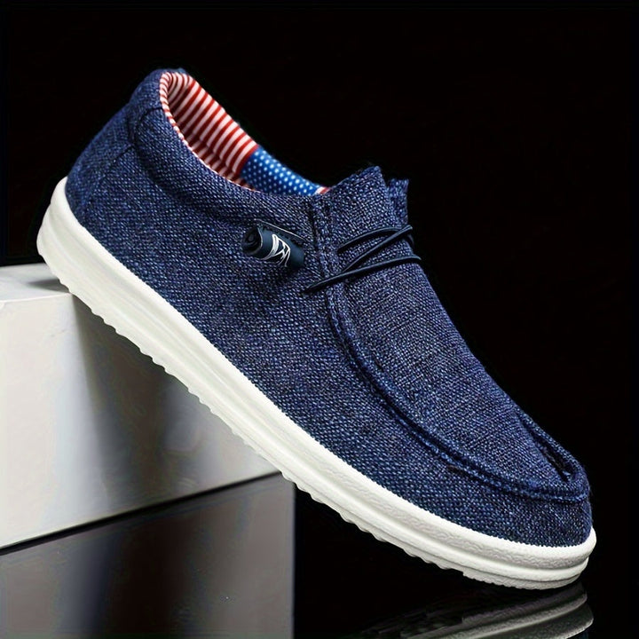 Kacper | Buty Męski Płócienne z Elastycznym Sznurowaniem Casual