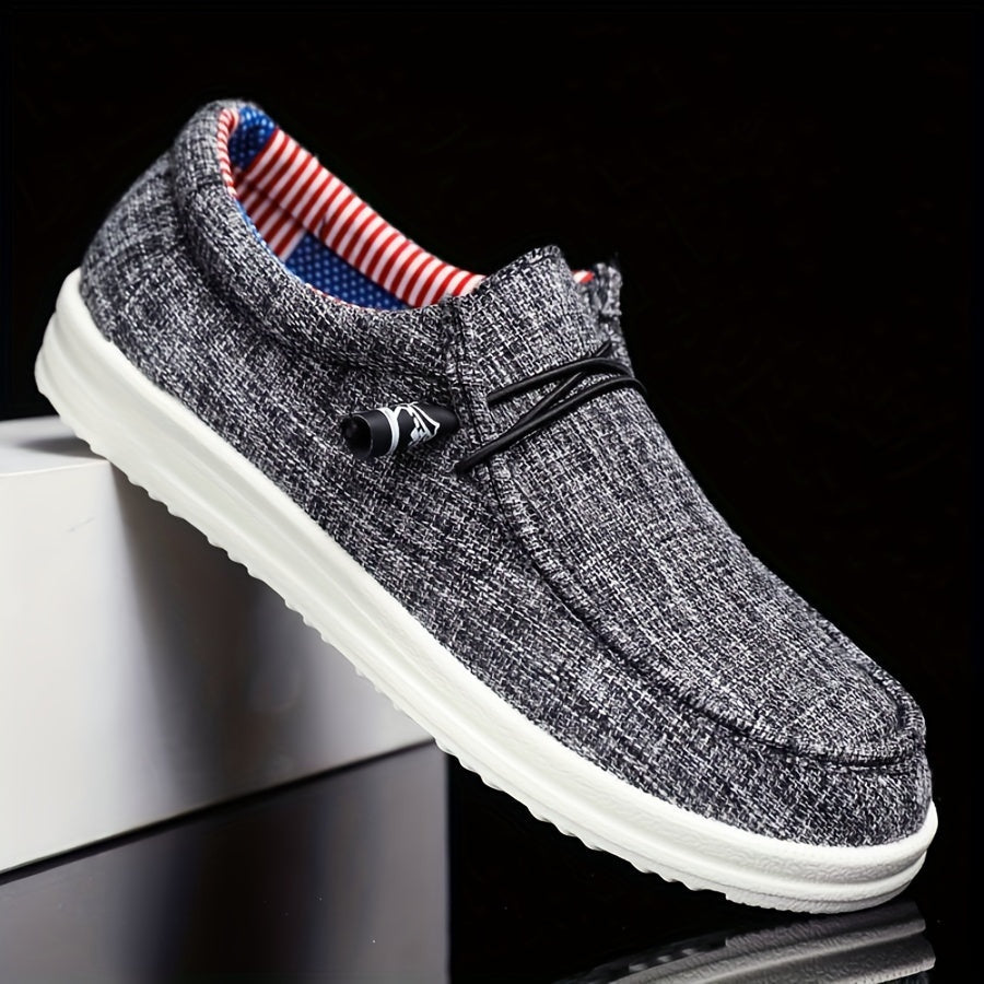 Kacper | Buty Męski Płócienne z Elastycznym Sznurowaniem Casual