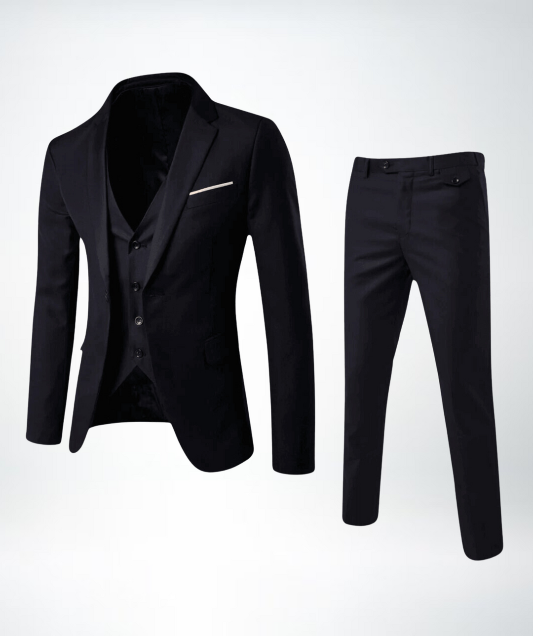Krzysztof | Garnitur Trzyczęściowy Smoking Męski Slim Fit