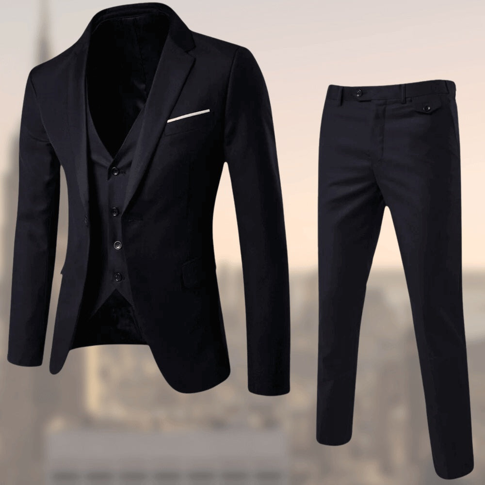 Krzysztof | Garnitur Trzyczęściowy Smoking Męski Slim Fit