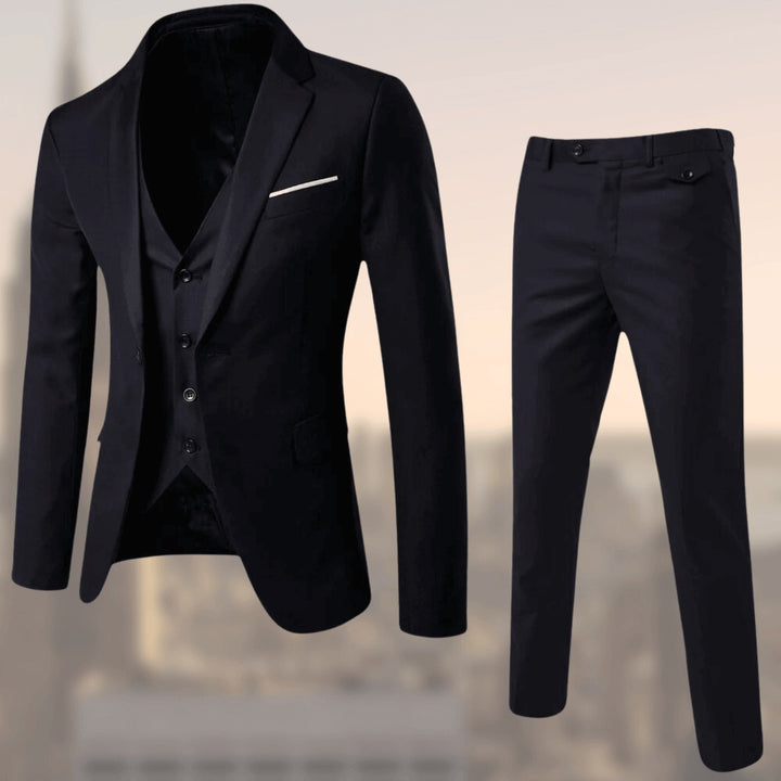 Krzysztof | Garnitur Trzyczęściowy Smoking Męski Slim Fit