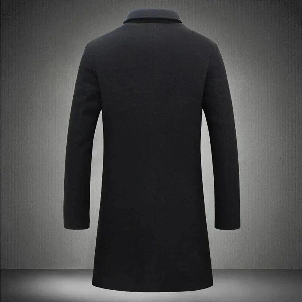 Krzysztof | Płaszcz Wełniany Długi Męski Slim-Fit