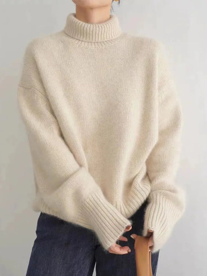 Lena | Sweter Kaszmirowy Damski Golf Oversize