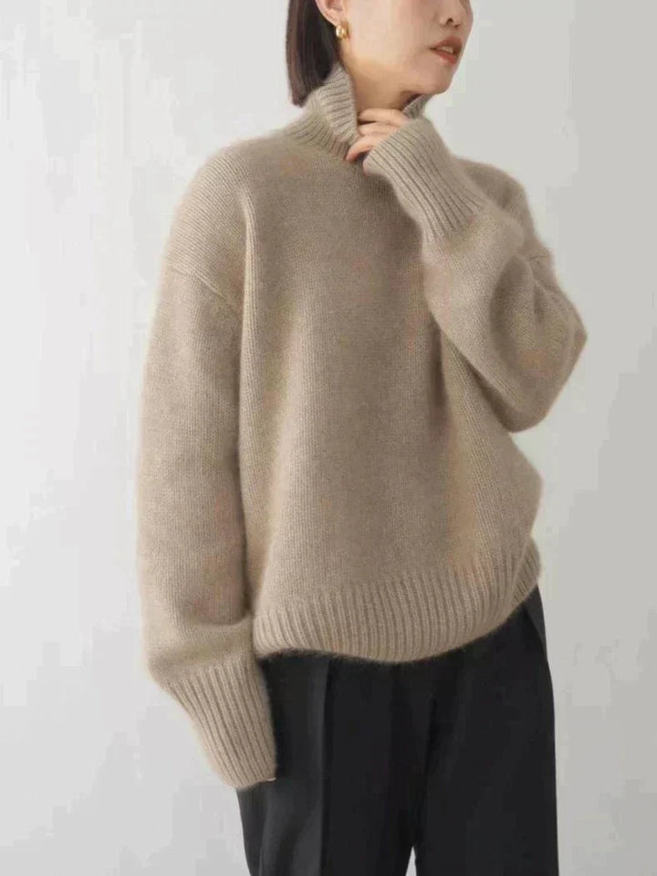 Lena | Sweter Kaszmirowy Damski Golf Oversize