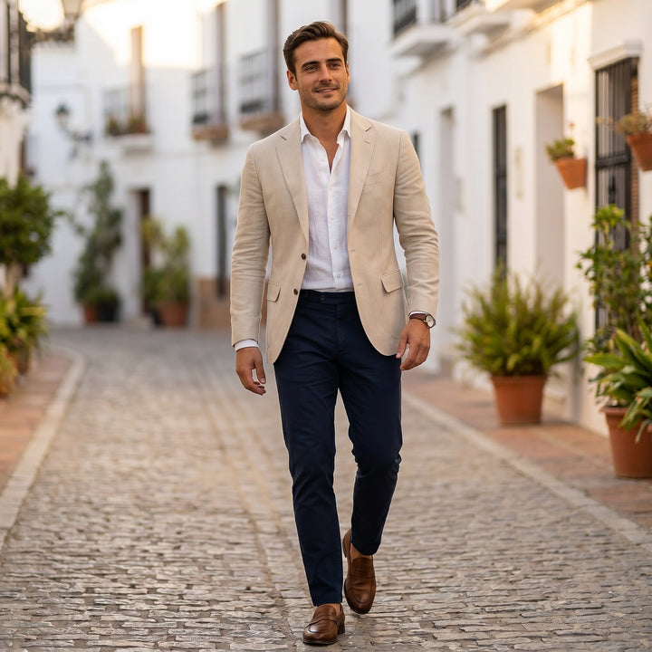 Michał | Marynarka w Kratę Męska Slim Fit Elegancka