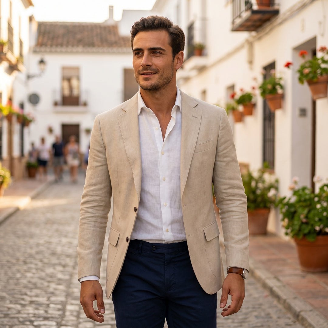 Michał | Marynarka w Kratę Męska Slim Fit Elegancka