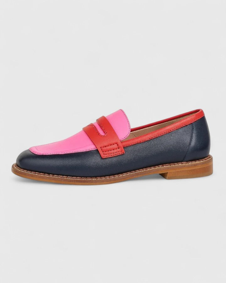 Milena | Buty Oxford Damskie Loafersy z Okrągłym Noskiem