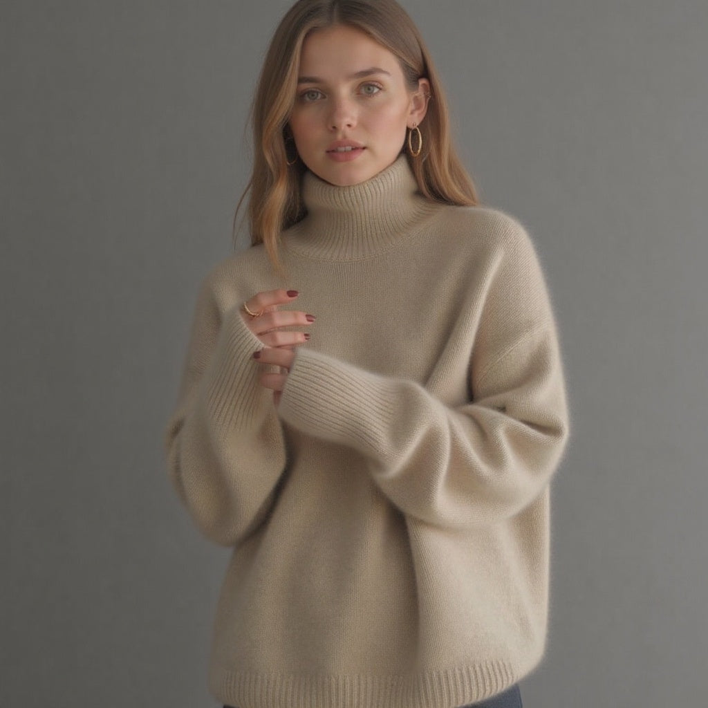 Monika | Sweter Kaszmirowy Oversize Damski Golf