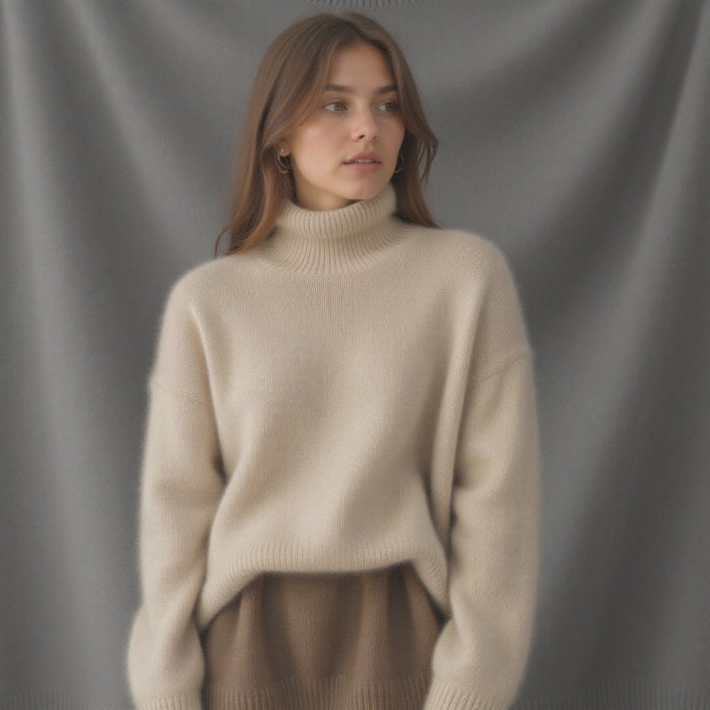 Monika | Sweter Kaszmirowy Oversize Damski Golf