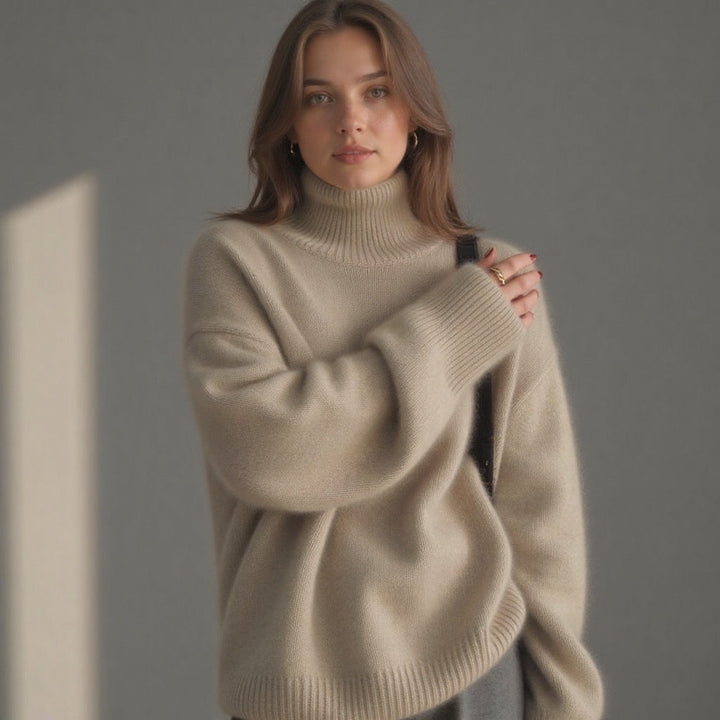 Monika | Sweter Kaszmirowy Oversize Damski Golf