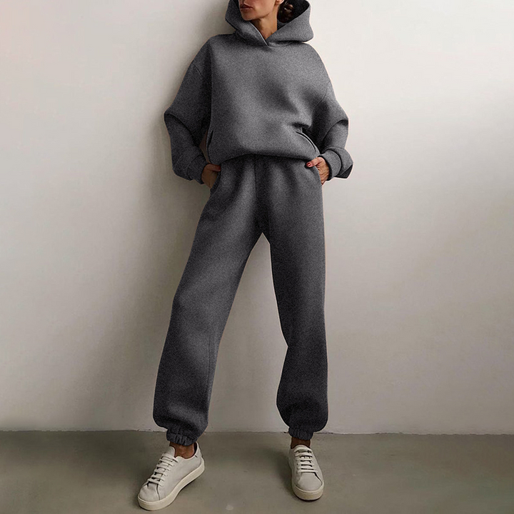 Oliwia | Dres Komplet Damski z Kapturem Bluza i Spodnie Joggery