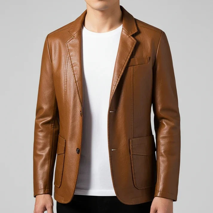 Patryk | Kurtka Skórzana Męska Blazer Skórzany