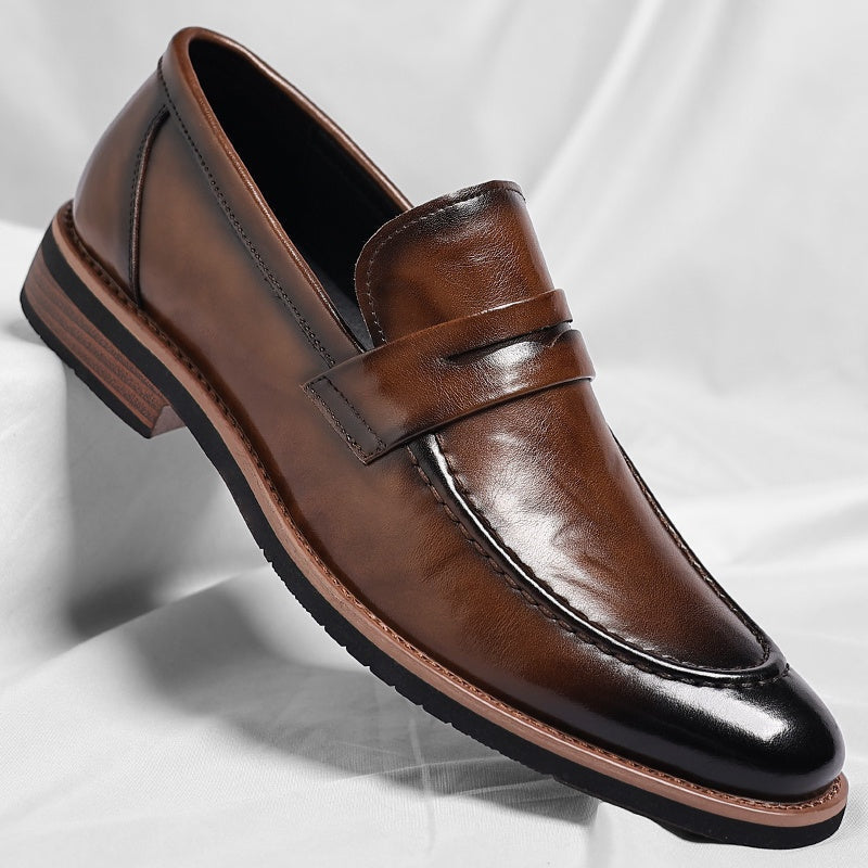 Paweł | Buty Skórzane Loafersy na Jesień Męskie Penny