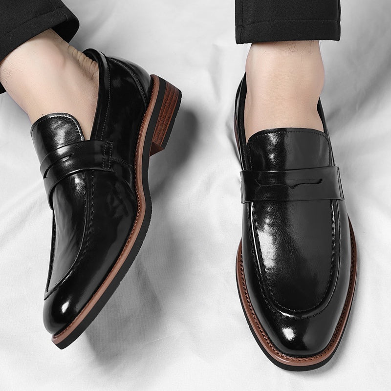 Paweł | Buty Skórzane Loafersy na Jesień Męskie Penny
