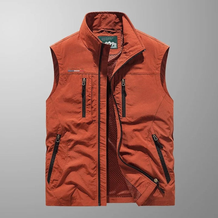 Paweł | Kamizelka Męska Outdoorowa z Kieszeniami na Zamek