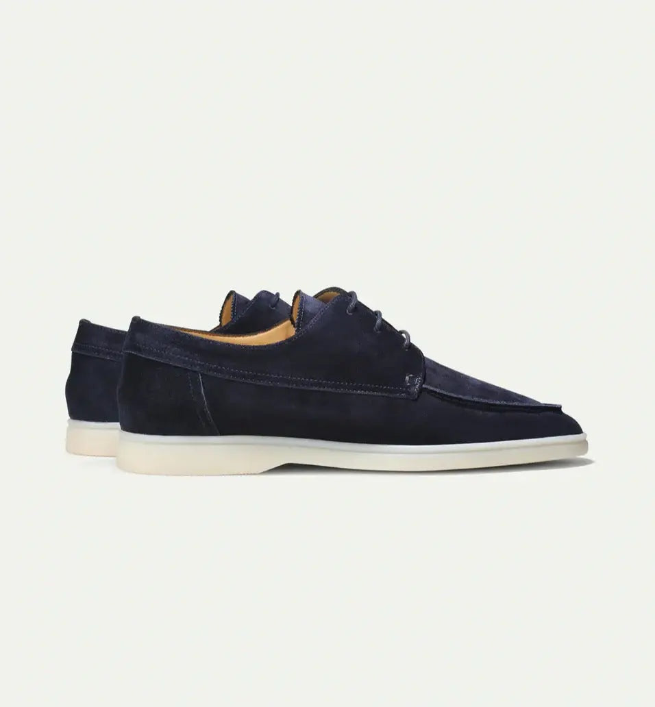 Piotr | Buty Zamszowe Męskie Oxford Sznurowane