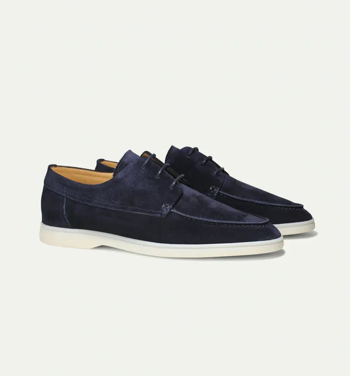 Piotr | Buty Zamszowe Męskie Oxford Sznurowane