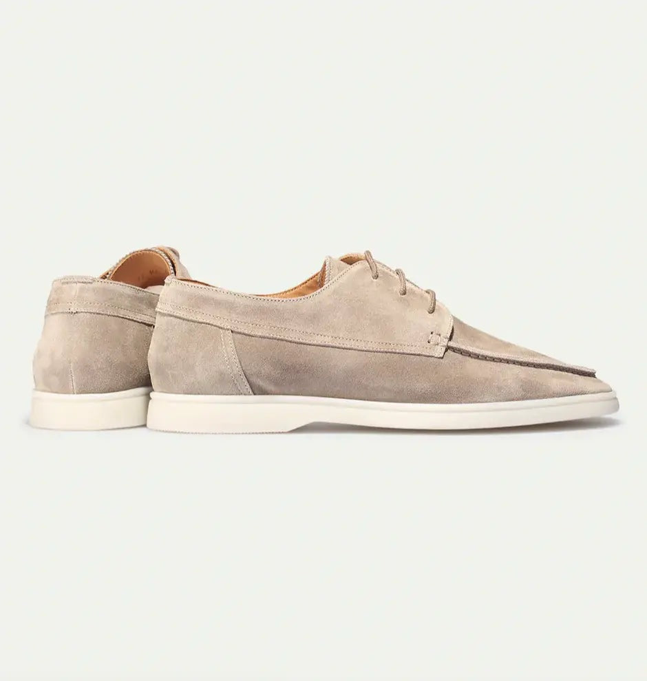 Piotr | Buty Zamszowe Męskie Oxford Sznurowane
