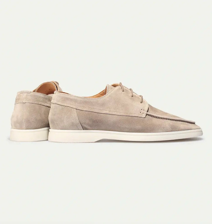 Piotr | Buty Zamszowe Męskie Oxford Sznurowane