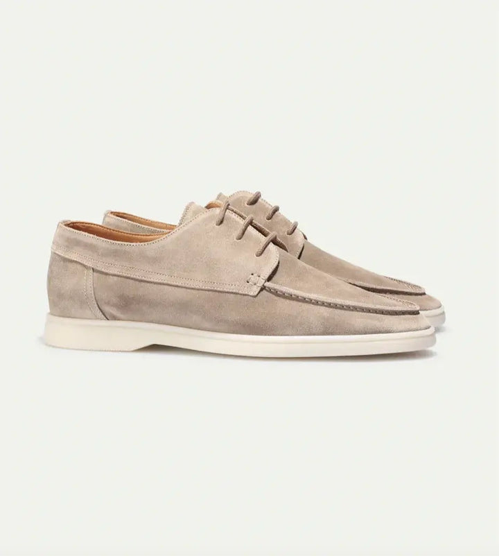 Piotr | Buty Zamszowe Męskie Oxford Sznurowane