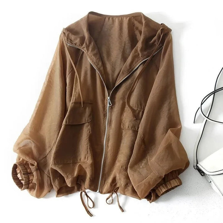 Pola | Bluza z Kapturem Damska na Zamek Oversize