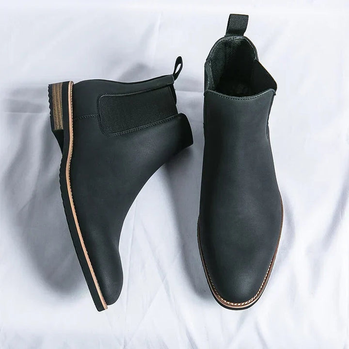 Szymon | Botki Skórzane Chelsea Boots Męski Jesienne