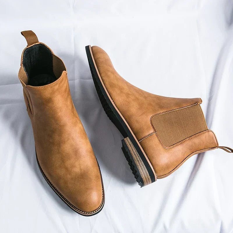 Szymon | Botki Skórzane Chelsea Boots Męski Jesienne