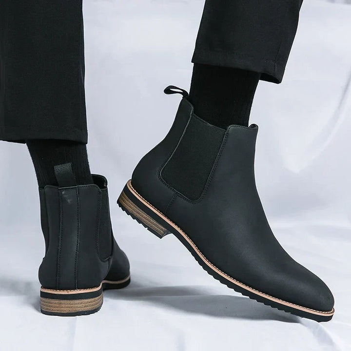 Szymon | Botki Skórzane Chelsea Boots Męski Jesienne