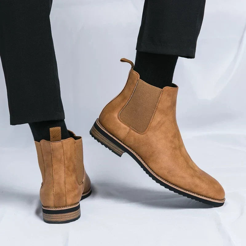 Szymon | Botki Skórzane Chelsea Boots Męski Jesienne