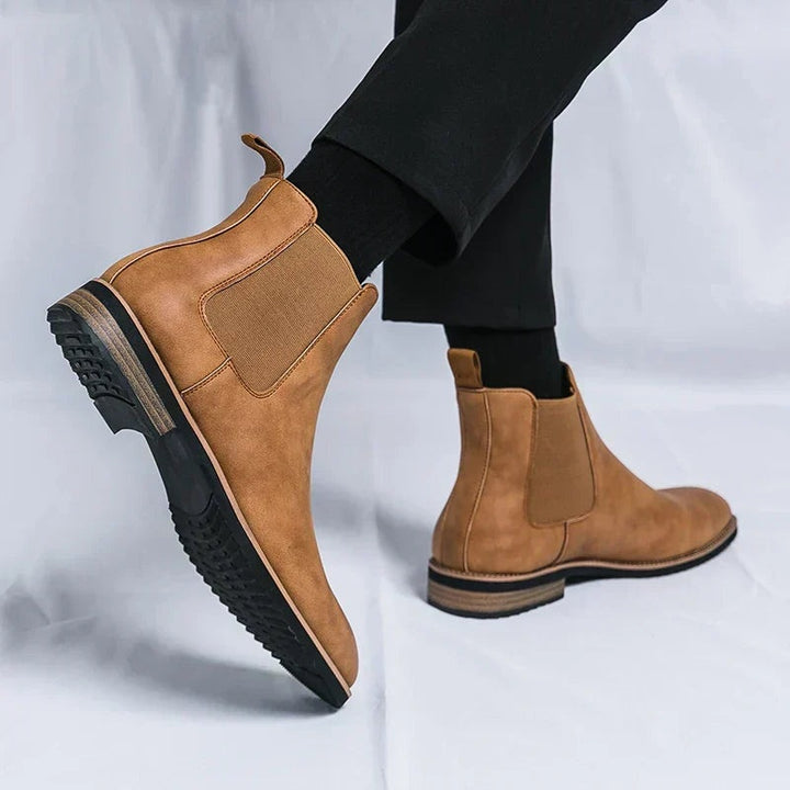 Szymon | Botki Skórzane Chelsea Boots Męski Jesienne