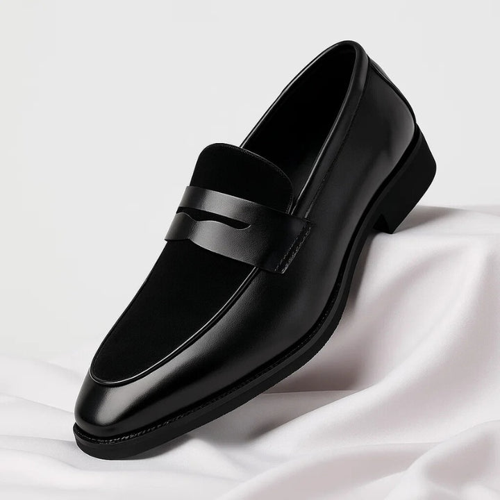 Szymon | Buty Skórzane Zamszowe Męskie Penny Loafer